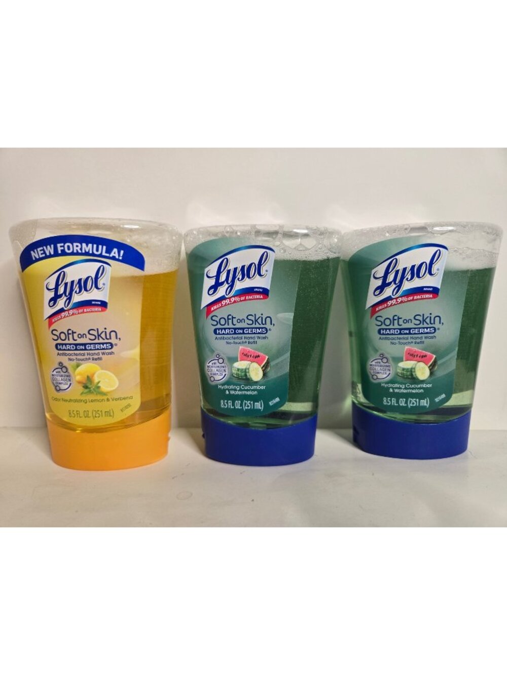 Lysol No Touch Hand Soap Refills Discontinued Lemon Verbena Cucumber Melon 8.5oz